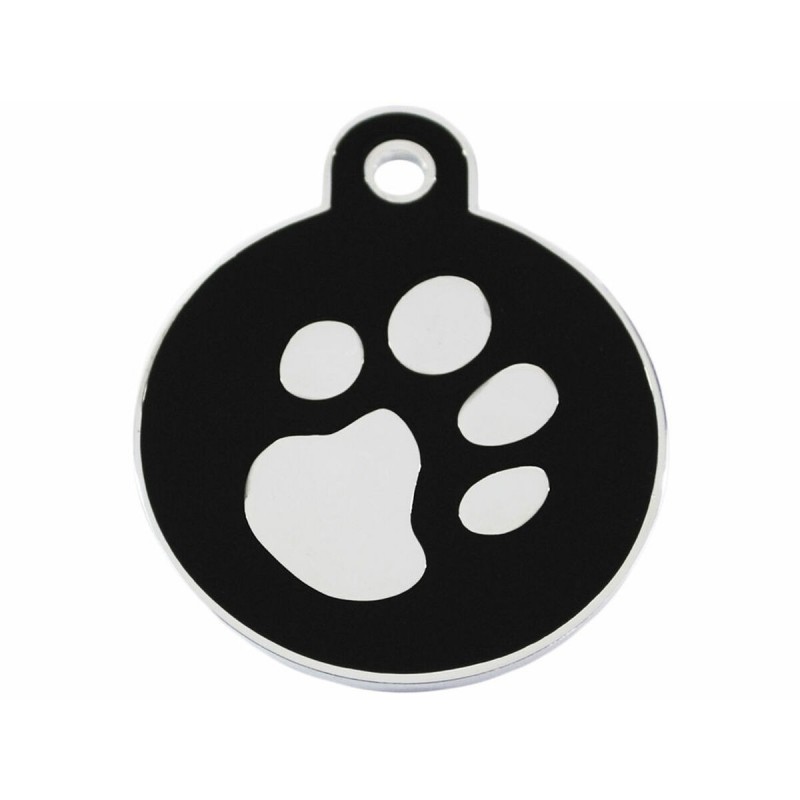 Targhetta per collana Imarc Circle Nero Argentato