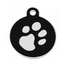Targhetta per collana Imarc Circle Nero Argentato