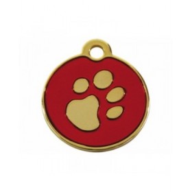Targhetta per collana Imarc Circle Rosso Dorato