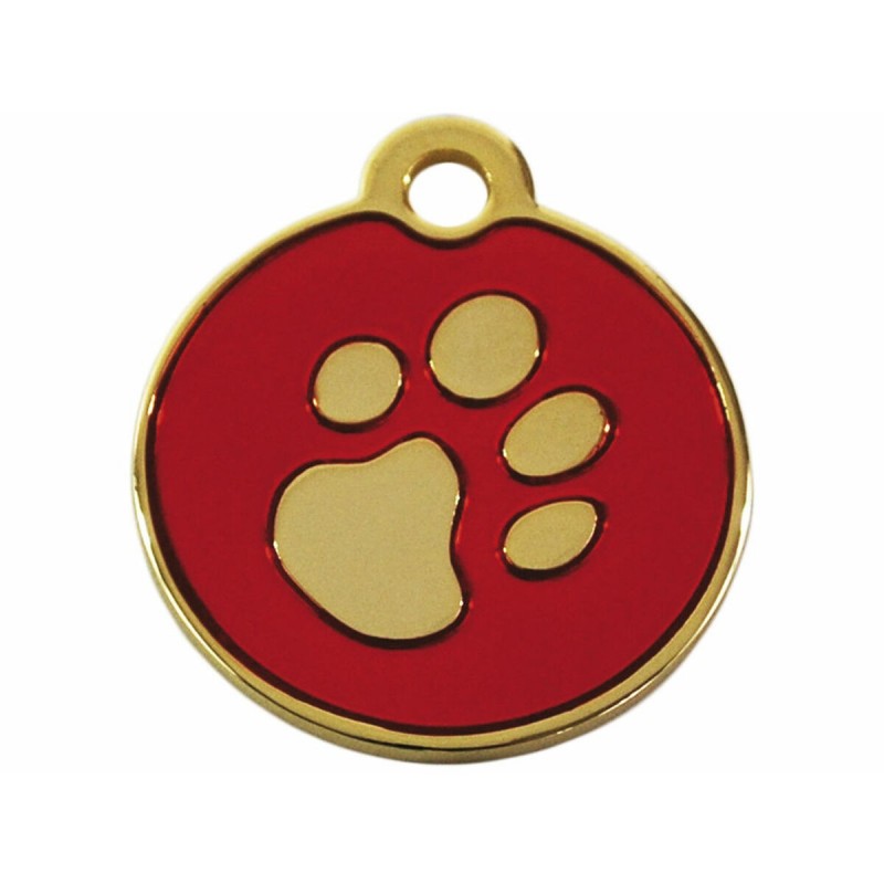 Targhetta per collana Imarc Circle Rosso Dorato