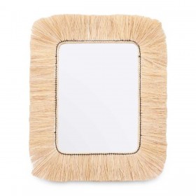 Specchio da parete RI-6065 Marrone 77 x 67 x 3 cm Rettangolare