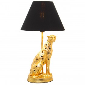 Lampada da tavolo Alexandra House Living Nero Oro Dorato Plastica 40 W 26 x 46 x 2 cm Pantera