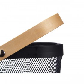 Cestino Multiuso Kinvara 1031 Nero Legno Metallo 42,5 x 18 x 26,5 cm (6 Unità)