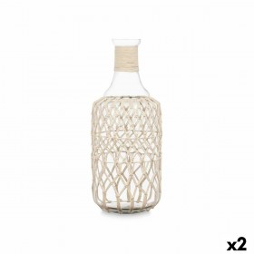 Borraccia 21638W Bianco Trasparente 19 x 48 cm Decorativa (2 Unità)