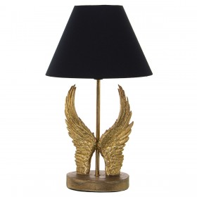 Lampada da tavolo Alexandra House Living Nero Oro Dorato Plastica 40 W 26 x 44 x 26 cm Ali