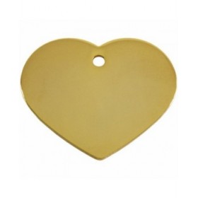 Targhetta per collana Imarc Heart Giallo Dorato