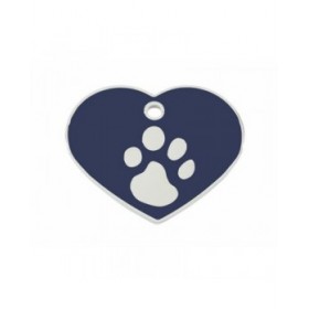 Targhetta per collana Imarc Heart Azzurro Argentato