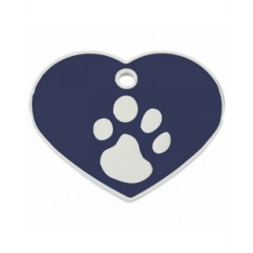 Targhetta per collana Imarc Heart Azzurro Argentato
