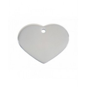 Targhetta per collana Imarc Heart Argentato