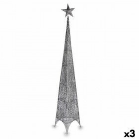 Albero di Natale Krist+ 00160 Argentato Metallo Plastica Stella Torre 42 x 218 x 42 cm (3 Unità)