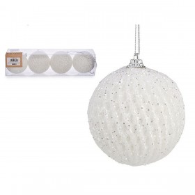 Set di palline di Natale Krist+ 00424 Bianco polistirene (12 Unità)