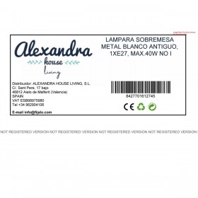 Lampada da tavolo Alexandra House Living Bianco Metallo 40 W 26 x 37 x 26 cm