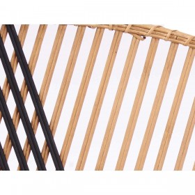 Testiera del Letto Triangolo Marrone Nero Rattan 160 x 80,5 x 2 cm