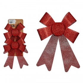 Set di Addobbi di Natale Krist+ 65548 Rosso PVC 15 x 2 x 17 cm Fiocco (24 Unità)