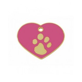 Targhetta per collana Imarc Heart Rosa Dorato