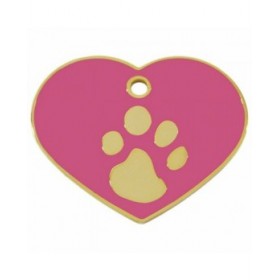 Targhetta per collana Imarc Heart Rosa Dorato