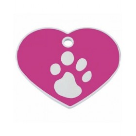 Targhetta per collana Imarc Heart Rosa Argentato
