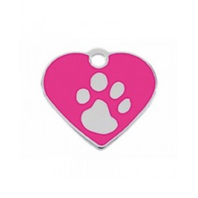 Targhetta per collana Imarc Heart Rosa Argentato