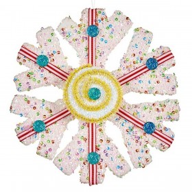 Decorazione Natalizia Krist+ 64815312 Bianco Rosso Fiocchi di neve 17 x 6 x 17 cm (8 Unità)