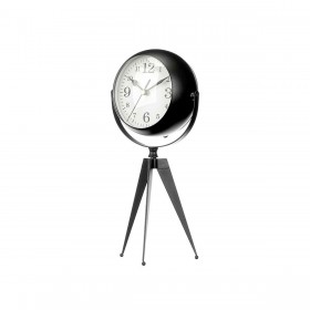 Orologio da Tavolo Tripode Nero Metallo 14 x 30 x 11 cm (4 Unità)