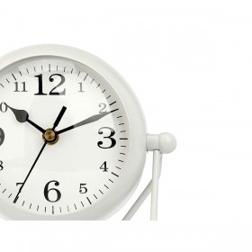 Orologio da Tavolo Bianco Metallo 18 x 21 x 12 cm (4 Unità)