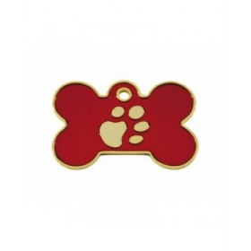 Targhetta per collana Imarc Bone Rosso Dorato
