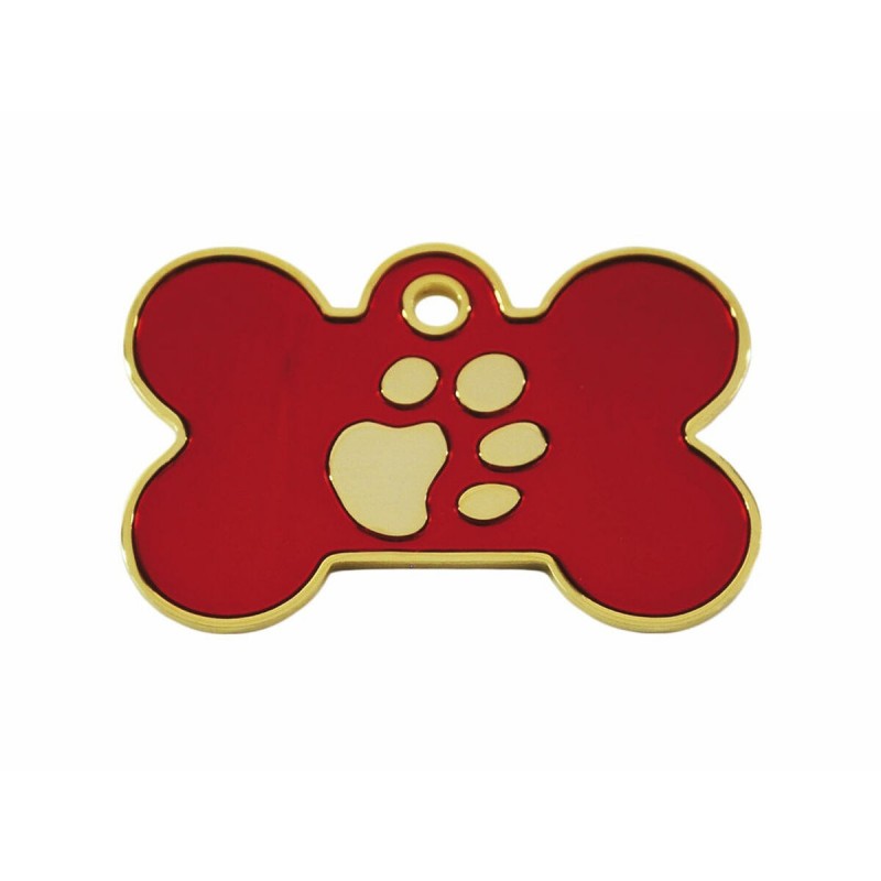 Targhetta per collana Imarc Bone Rosso Dorato