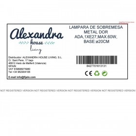 Lampada da tavolo Alexandra House Living Oro Dorato Metallo 60 W 28 x 23 x 28 cm
