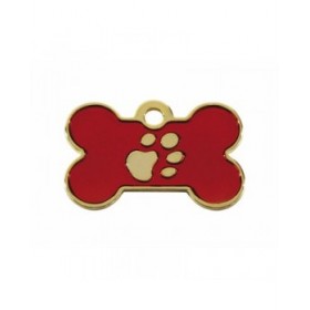 Targhetta per collana Imarc Bone Rosso Dorato