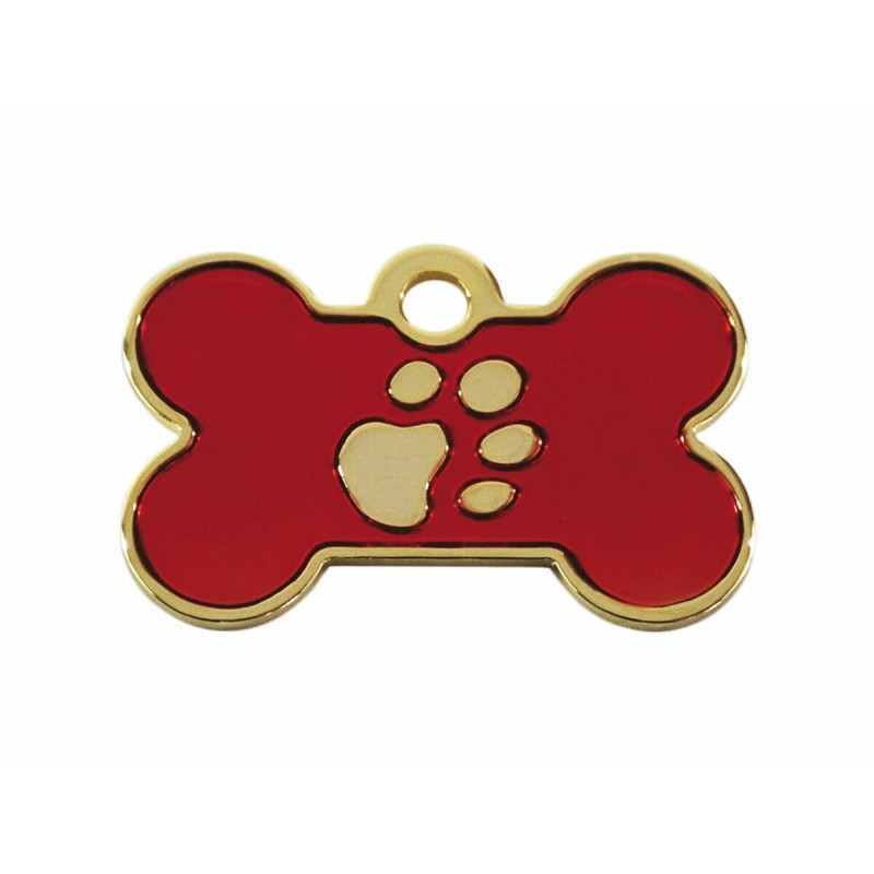 Targhetta per collana Imarc Bone Rosso Dorato
