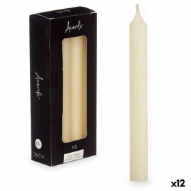 Set di Candele Acorde 126-B-AR Crema 2 x 2 x 20 cm (12 Unità)