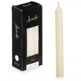 Set di Candele Acorde 123-B-AR Crema 2 x 2 x 15 cm (12 Unità)