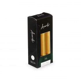 Set di Candele Acorde 123-D-AR Dorato 2 x 2 x 15 cm (12 Unità)