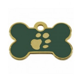 Targhetta per collana Imarc   Verde Dorato Osso Alluminio