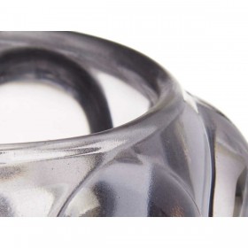 Portacandele Microsfere Grigio Cristallo 8,4 x 9 x 8,4 cm (12 Unità)
