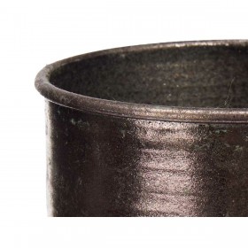 Vaso Argentato Metallo 22,5 x 39,5 x 22,5 cm (4 Unità) Con rilievo