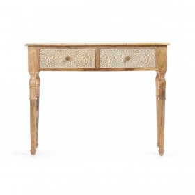 Ingresso con 2 Cassetti Gift Decor 33 Bianco Marrone 98 x 77 x 42 cm Fogli