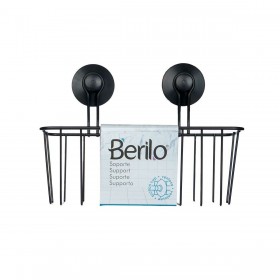 Supporto da Doccia Berilo W3100-5AP Nero Acciaio ABS 24 x 18 x 10 cm (12 Unità)