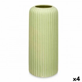 Vaso Verde Dolomite 16 x 40 x 16 cm (4 Unità) Righe