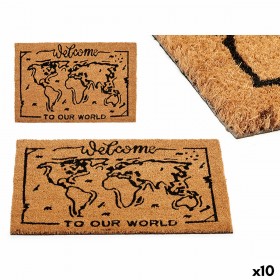 Zerbino World Stampa PVC Fibra di cocco 40 x 2 x 60 cm (10 Unità)