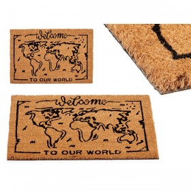 Zerbino World Stampa PVC Fibra di cocco 40 x 2 x 60 cm (10 Unità)