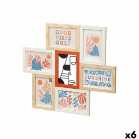 Cornice Portafoto 411408H Multicolore Metallo Legno MDF (6 Unità)