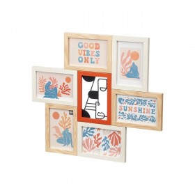 Cornice Portafoto 411408H Multicolore Metallo Legno MDF (6 Unità)