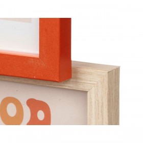 Cornice Portafoto 411408B Multicolore Metallo Legno MDF (6 Unità)