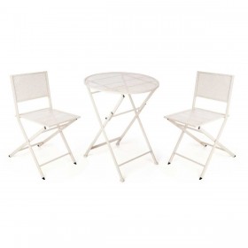 Tavolo con 2 sedie Ibergarden HS23377/78 Bianco