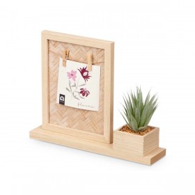 Cornice Portafoto 411096 Naturale Plastica Legno MDF (8 Unità)