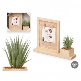 Cornice Portafoto 411096 Naturale Plastica Legno MDF (8 Unità)