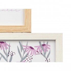 Cornice Portafoto 411408K Naturale Metallo Legno MDF (8 Unità)