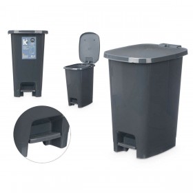 Cestino a pedale ABK-142 Antracite Plastica 25 L (6 Unità)