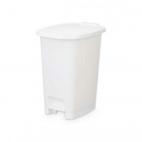 Cestino a pedale ABK-142 2 Bianco Plastica 25 L (6 Unità)